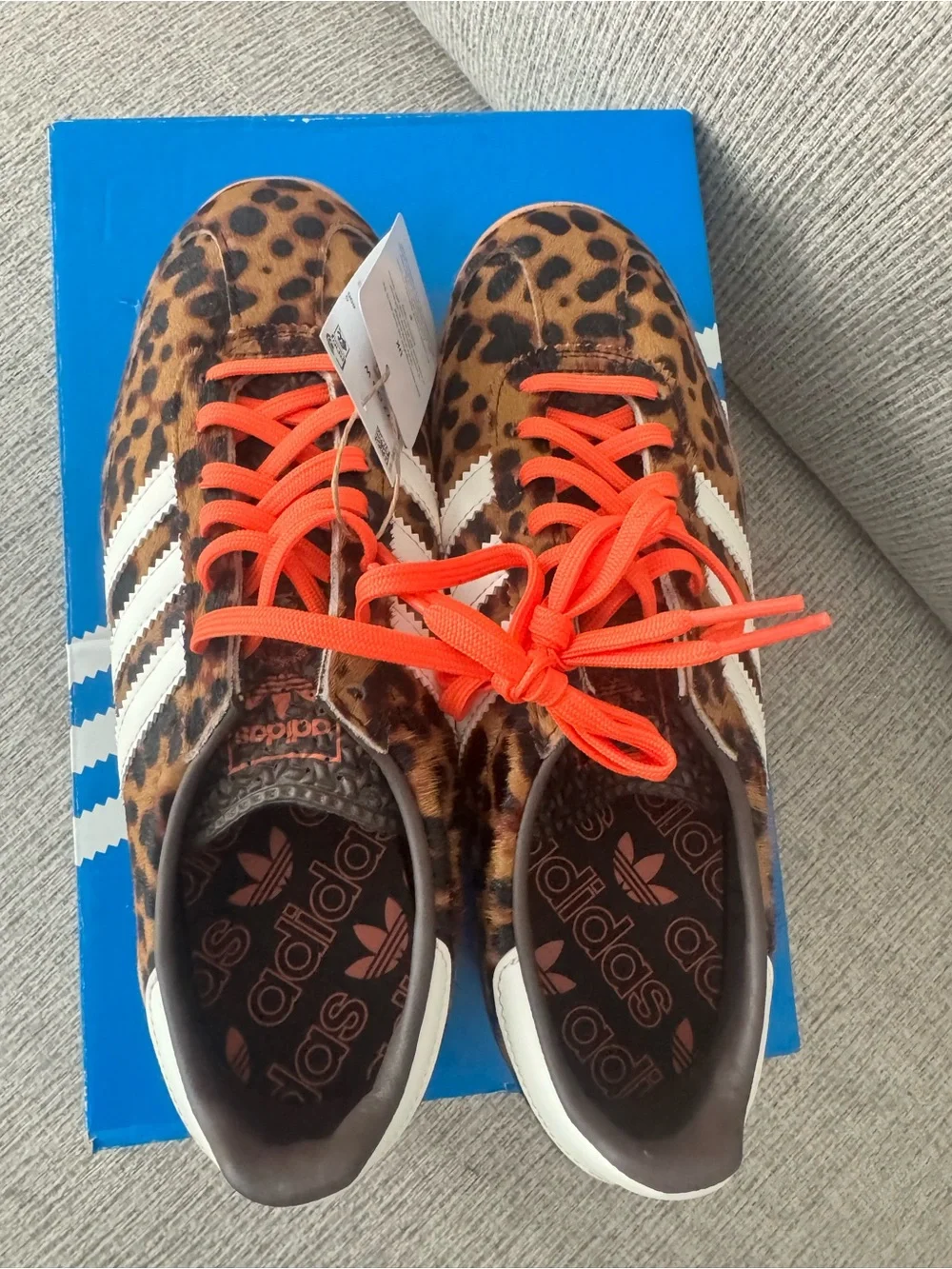 adidas Leopard-Print Samba-Inspired Sneakers with Red Accents - Picture 5 of 5